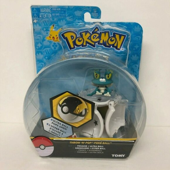 POKEMON Poke Ball Throw N Pop FROAKIE Toy TOMY Brand New Sealed in Package - Picture 1 of 6
